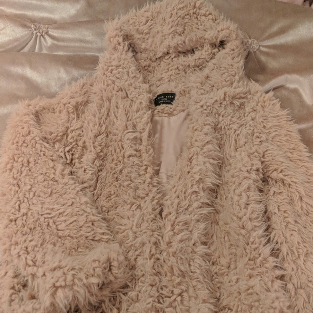 Mauve fuzzy jacket